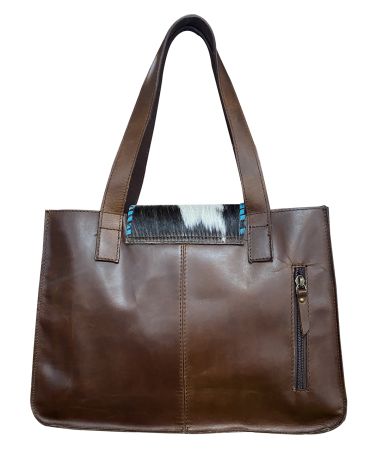 Klassy Cowgirl Hair on Cowhide Leather Conceal Carry Handbag #2